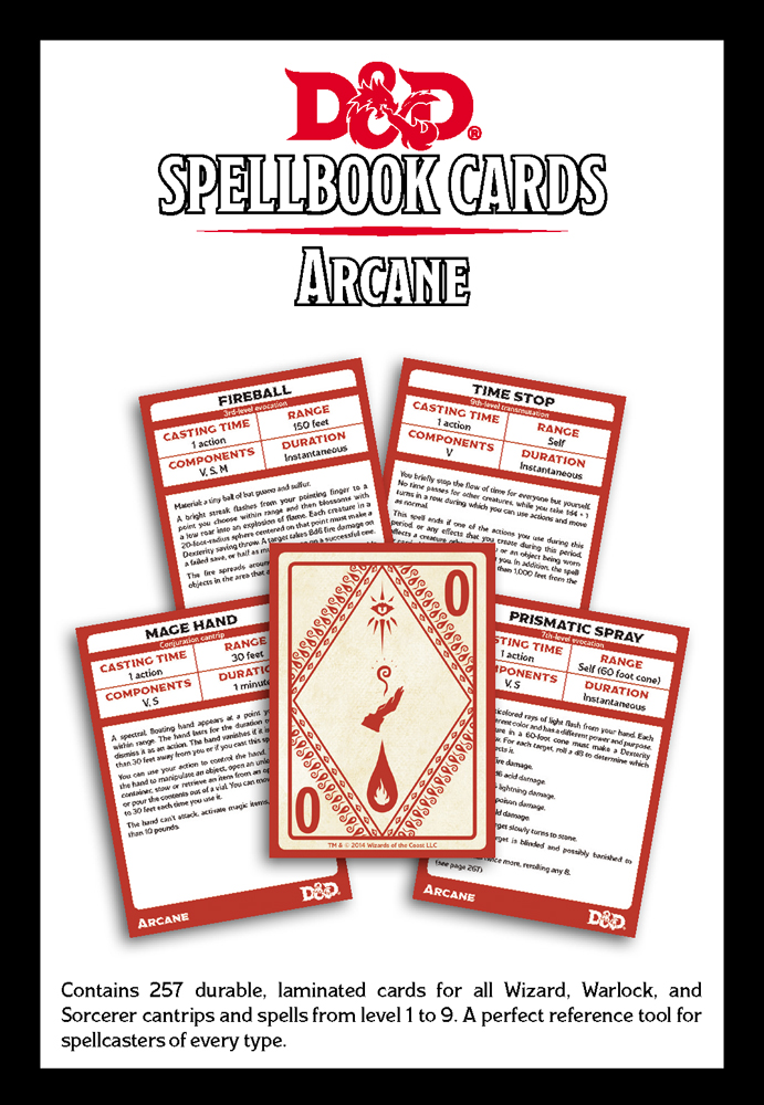 Dungeons and Dragons : Spellbook Cards - Arcane